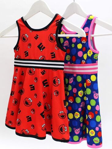 Isaac Mizrahi Loves Sesame Street Elmo Baby Toddler Fit and Flare Soft Dress in Saudi Arabia