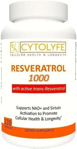 Resveratrol 1000mg Trans-Resveratrol + Quercetin Sirtuin Activator NAD+ Booster 120 Capsules 2 Month Supply in Saudi Arabia