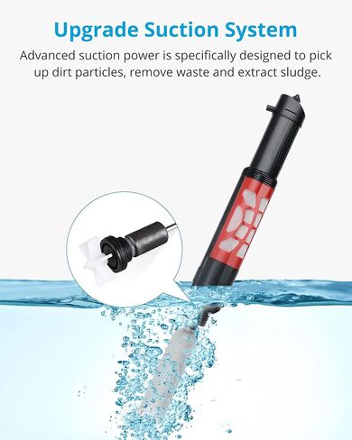 منظف الحصى الاوتوماتيكي من نيكرو، منظف حوض السمك الكهربائي، مستخرج الحمأة 2 في 1 للخزانات المتوسطة والكبيرة in Kuwait