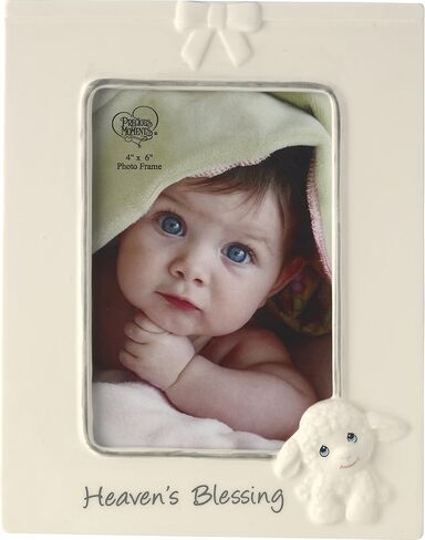 Precious Moments Heaven's Blessings Ceramic Lamb Photo Frame, Beige in Saudi Arabia