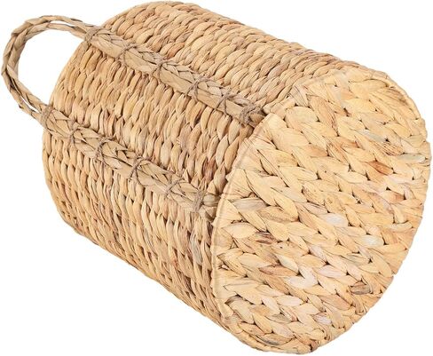 JLKIMZVO Multi-purpose seaweed belly basket with handle - washing basket, water hyacinth woven basket, used for washing plants, suitable for living room, toys, blankets or nursery in Kuwait