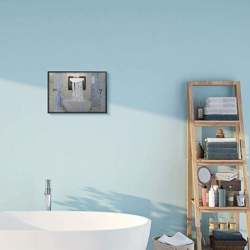 Stupell Industries Bathtub Waterfall Abstract Bathroom Photograph, Design by Milli Villa Wall Art, 16 x 20, Black Framed in Kuwait