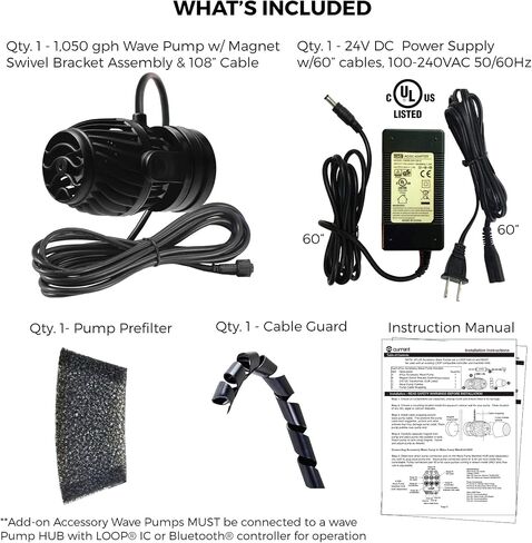 CURRENT USA eFlux Accessory Wave Flow Pump 2100 GPH | Ultra Quiet, Compact Size, Compatible with Loop | Water Pump for Aquarium Fish Tank for Saltwater Reef Marine & Freshwater Aquariums (6006) in Saudi Arabia