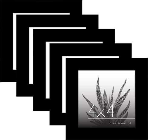 Americanflat 3x5 Picture Frame with Polished Plexiglass - Set of 5 - Galleria Collection - Gallery Wall Frame Set for Tabletop and Wall Display - Black in Kuwait