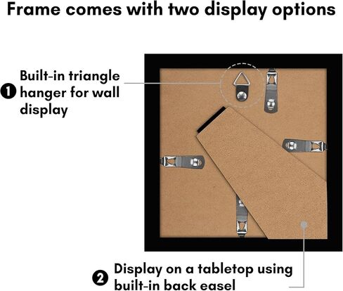 Americanflat 3x5 Picture Frame with Polished Plexiglass - Set of 5 - Galleria Collection - Gallery Wall Frame Set for Tabletop and Wall Display - Black in Kuwait