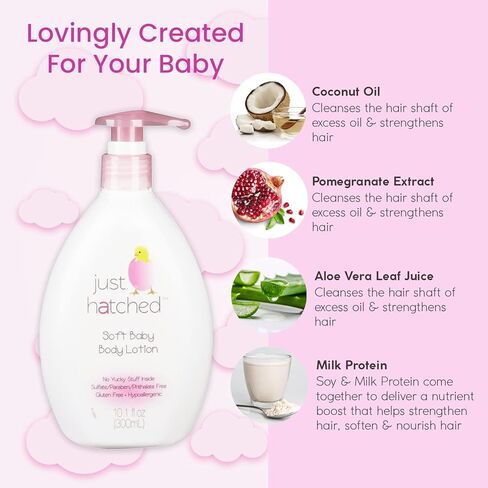 Soft Baby Body Lotion Multi-Pack - Lightweight, Soothing Moisturizer, Cozy Yummy Fragrance, Made with Essential Oils, No Yucky Stuff & Harsh Ingredients, 10.1 fl oz (6 Pack) in Kuwait