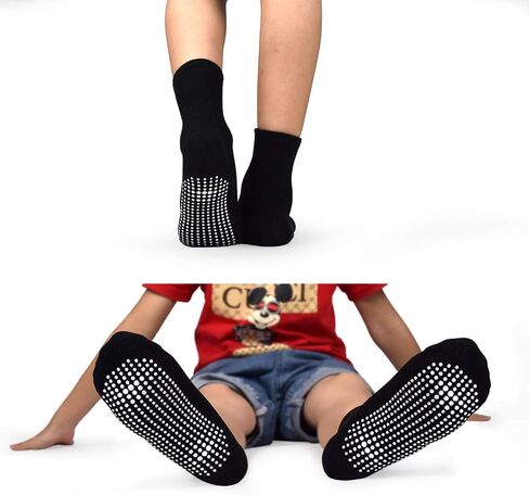 HYCLES Toddler Grip Socks, Non Slip Kid Socks Floor Skid Sock with Gripper for 1-10T Boy Girl 6-12 Months Baby in Saudi Arabia