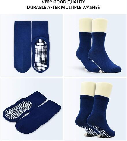 HYCLES Toddler Grip Socks, Non Slip Kid Socks Floor Skid Sock with Gripper for 1-10T Boy Girl 6-12 Months Baby in Saudi Arabia