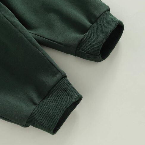 Thorn Tree Infant Baby Boys Pants Set Hooded Solid Sweatshirt Top Pocket Elastic Waist Pants 2Pcs Outfits Fall Winter Suit in Saudi Arabia
