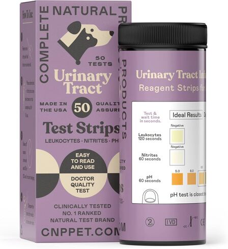 UTI Test Strips for Dogs, Cats, & Pets - 3 in 1-50 Count - Urinary Tract Issues - Test Strips for Pets by Complete Natural Products in Kuwait