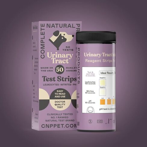 UTI Test Strips for Dogs, Cats, & Pets - 3 in 1-50 Count - Urinary Tract Issues - Test Strips for Pets by Complete Natural Products in Kuwait