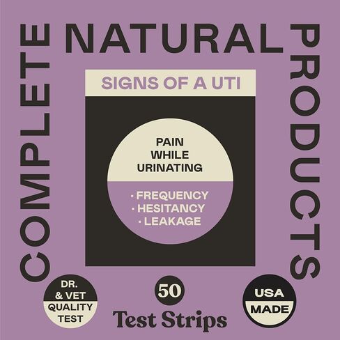 UTI Test Strips for Dogs, Cats, & Pets - 3 in 1-50 Count - Urinary Tract Issues - Test Strips for Pets by Complete Natural Products in Kuwait