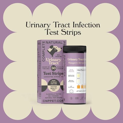 UTI Test Strips for Dogs, Cats, & Pets - 3 in 1-50 Count - Urinary Tract Issues - Test Strips for Pets by Complete Natural Products in Kuwait