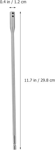 AGFELO 1/4 Drill Bit Extension Set, 6 and 12 Inches Wood Spade Flexible Drill Bit Extender, Spade Drill Bit Extension with 2 Pieces Key, Use with High-Carbon Steel Wood Spade Bits (Silver-4 Pcs) in Kuwait