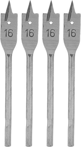 4Pcs Flat Wood Drill Bits Hole Opener High Carbon Steel DIY Drilling Tools Set 16mm Woodworking Three-Point Drill Hole Opener Hand Tools Hardware,Hole Saw in Saudi Arabia