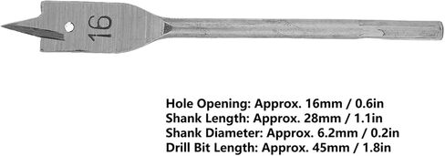 4Pcs Flat Wood Drill Bits Hole Opener High Carbon Steel DIY Drilling Tools Set 16mm Woodworking Three-Point Drill Hole Opener Hand Tools Hardware,Hole Saw in Saudi Arabia