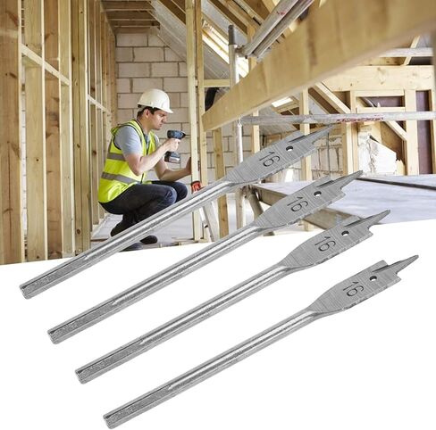 4Pcs Flat Wood Drill Bits Hole Opener High Carbon Steel DIY Drilling Tools Set 16mm Woodworking Three-Point Drill Hole Opener Hand Tools Hardware,Hole Saw in Saudi Arabia