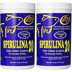 Zoo Med Spirulina 20 Flake Fish Food, 4-Ounce