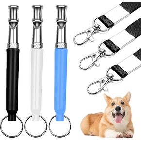 صافرة للكلاب بالموجات فوق الصوتية من كاتست مع حبل قصير، جهاز استدعاء احترافي للتحكم في النباح والكلاب، صافرة تدريب للكلاب، 3 قطع in Kuwait