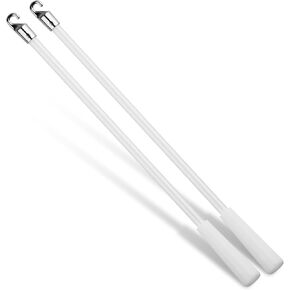 عصا عمياء مقاس 12 بوصة، استبدال عصا الستائر الرأسية بخطاف ومقبض، قضبان إمالة أعمى للنافذة من الألياف الزجاجية البيضاء، قطع غيار عصا الستائر، عصا ستارة عصا إمالة أعمى للنافذة in Kuwait