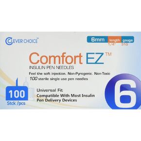 Clever Choice ComfortEZ Insulin Pen Needles 31G 6mm 100/bx in Saudi Arabia