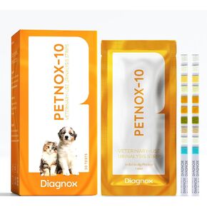 DIAGNOX HEALTH 10-Parameter شرائط اختبار البول للقطط والكلاب - 30 × اختبارات الصف البيطرية والمعبأة بشكل فردي - مجموعة اختبار UTI للقطط والكلاب - شرائط اختبار الحيوانات الأليفة لتحليل البول in Kuwait
