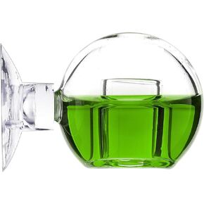 JARDLI Glass CO2 Drop Checker - طقم مراقبة ثاني أكسيد الكربون لنظام ثاني أكسيد الكربون لخزان حوض السمك المزروع (مدقق القطرات مع الحل)