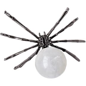 Runyangshi 1PCS Natural Crystal Amethyst Ball 2in Hand-Made Alloy Spider Animal Statue Ornament Healing Crystal for Halloween Decor Home Decor Gift in Kuwait