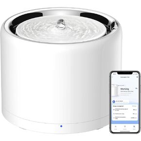 PETKIT Stainless Steel Cat Water Fountain with Wireless Pump, Dog Cat Water Fountain Dispenser,Ultra Quiet Pet Water Founatin for Cats and Small Dogs in Kuwait