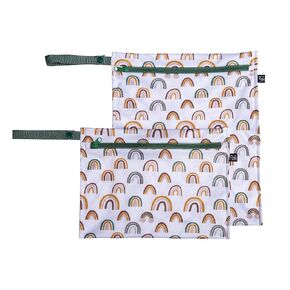 جي إل أكياس تشايلدريس الرطبة والجافة المحمولة، مقاومة للماء والتسرب، قابلة للغسل في الغسالة، قابلة لإعادة الاستخدام للحفاضات القماشية، والملابس المبللة، وملابس السباحة، والمزيد. عبوتان، أزرق مخضر/رمادي in Kuwait