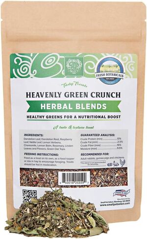 Small Pet Select - Heavenly Green Crunch Herbal Blend, a Natural Herbal Treat for Rabbits and Guinea Pigs, 4.4oz in Saudi Arabia