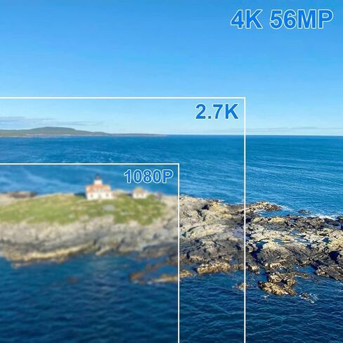 كاميرا فيديو KOMERY، 4K 60FPS 56MP، إصدار ليلي بالأشعة تحت الحمراء، شاشة قلاب 16X تكبير واي فاي، كاميرا تسجيل فيديو يوتيوب مع بطاريتين 2.4 جيجا للتحكم عن بعد in Kuwait