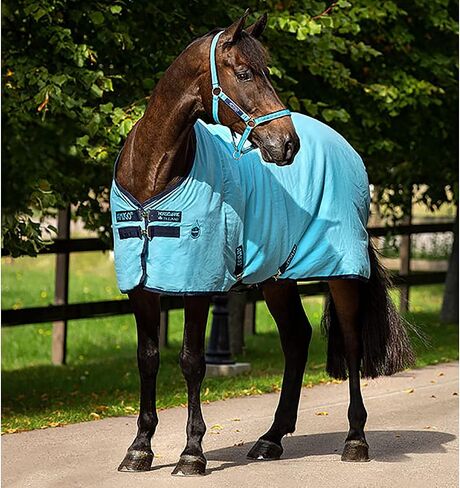 Horseware Ireland Amigo Stable Sheet X Sur Poly Navy/Silver 81_6'9" in Saudi Arabia