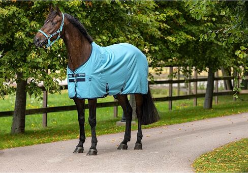 Horseware Ireland Amigo Stable Sheet X Sur Poly Navy/Silver 81_6'9" in Saudi Arabia