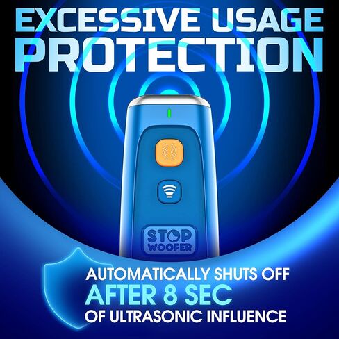 ستوب ووفر جهاز التحكم في نباح الكلاب - جهاز مضاد للنباح للكلاب S/M/L - 4 اوضاع تدريب وردع - صافرة كلب بالموجات فوق الصوتية قابلة لاعادة الشحن لوقف النباح حتى 16.4 قدم، امنة للبشر والكلاب (ازرق) in Kuwait