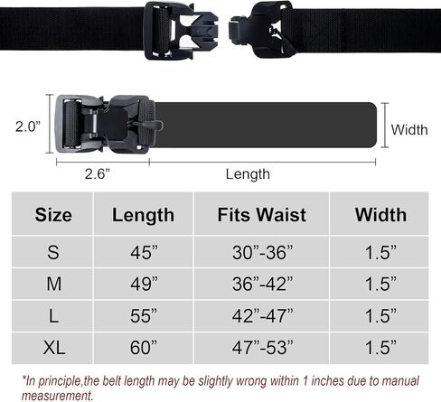 Weafonty Men's Magnetic Buckle Quick Release Belts Military Tactical Nylon Men's Waist Belt in Kuwait