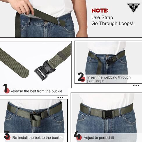 حزام تكتيكي للرجال من BELTROAD أحزمة عمل شبكية من النايلون للرجال حزام عسكري للمشي لمسافات طويلة مع مشبك عالي التحمل سريع التحرير in Kuwait