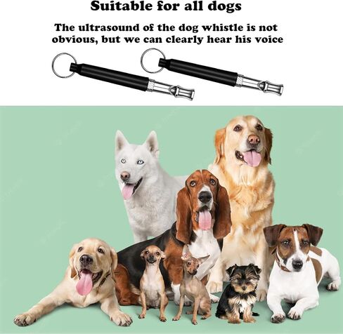 صافرة للكلاب بالموجات فوق الصوتية من كاتست مع حبل قصير، جهاز استدعاء احترافي للتحكم في النباح والكلاب، صافرة تدريب للكلاب، 3 قطع in Kuwait