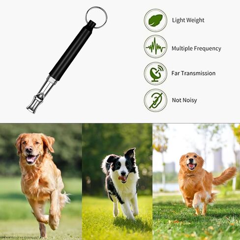 2pcs Ultrasonic Stainless Steel Dog Whistle to Stop Barking, Professional Dog Training & Behavior Aids for Small Medium Large Dogs, Adjustable Dog Whistle with Lanyard Strap to Make Dogs Come to You in Kuwait