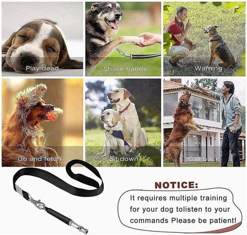 2pcs Ultrasonic Stainless Steel Dog Whistle to Stop Barking, Professional Dog Training & Behavior Aids for Small Medium Large Dogs, Adjustable Dog Whistle with Lanyard Strap to Make Dogs Come to You in Kuwait