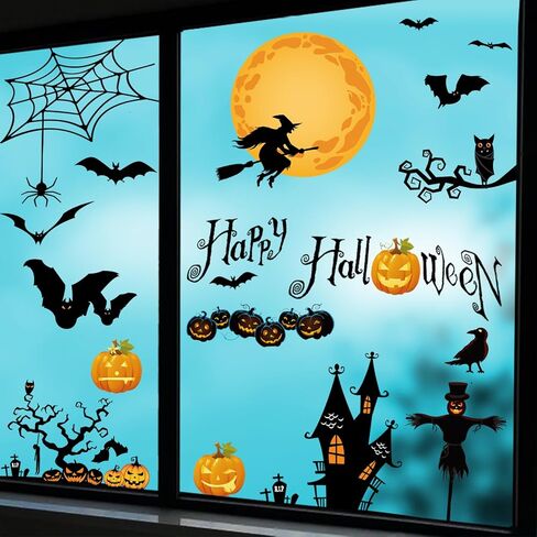 Patriotic Window Clings Stickers, Double-Sided USA Stars Shape Window Decals for 4th of July Celebrating Veterans Day, Independence Day School Party Supplies in Kuwait