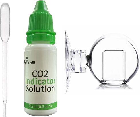 JARDLI Glass CO2 Drop Checker – CO2 Monitor Kit for Aquarium Planted Tank CO2 System (Drop Checker with Solution) in Saudi Arabia