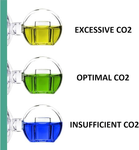 JARDLI Glass CO2 Drop Checker – CO2 Monitor Kit for Aquarium Planted Tank CO2 System (Drop Checker with Solution) in Saudi Arabia