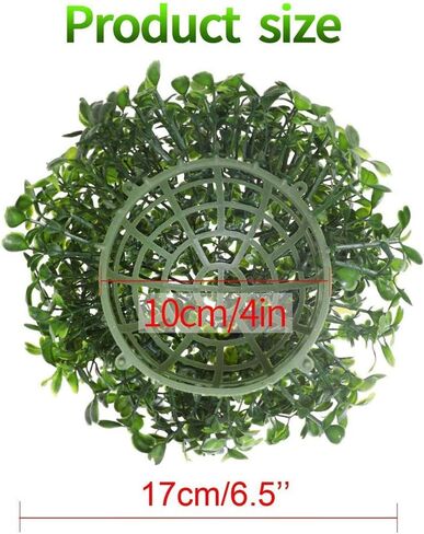 تيفولي نباتات كروية صناعية من خشب البقس مقاس 6 انش، نباتات معلقة لتزيين حفلات الزفاف والشرفة الامامية والاماكن الداخلية والخارجية من 4 قطع in Kuwait