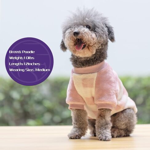 cyeollo Dog Sweater Buffalo Plaid Dog Flannel Winter Sweatshirt Coats Pink Dog Clothes for Small Dogs Size XL in Saudi Arabia