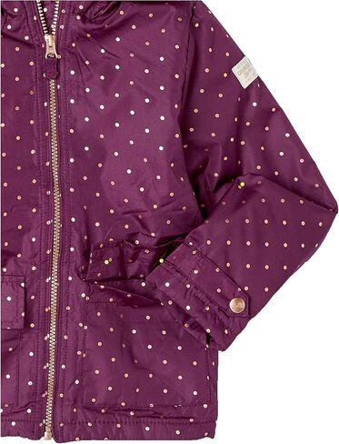 معطف شتوي بغطاء للرأس للفتيات من OshKosh B'gosh، أرجواني مع نقاط فويل أنيقة بالكامل in Kuwait