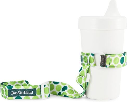 BooginHead Baby Toddler SippiGrip Sippy Cup Holder Strap, Polka Dots Green in Kuwait