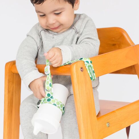 BooginHead Baby Toddler SippiGrip Sippy Cup Holder Strap, Polka Dots Green in Kuwait