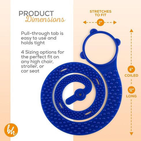 BooginHead SippiGrip Food-Grade Silicone Baby Bottle Holder & Sippy Cup Strap, 2-Pack Blue & Teal in Kuwait