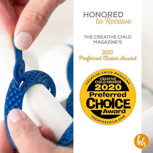 BooginHead SippiGrip Food-Grade Silicone Baby Bottle Holder & Sippy Cup Strap, 2-Pack Blue & Teal in Kuwait